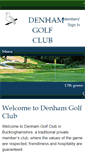 Mobile Screenshot of denhamgolfclub.co.uk